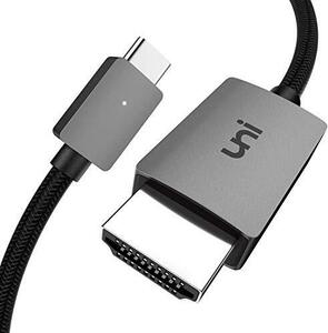 USB Type C HDMI 変換ケーブル【4K UHD映像出力】 1.8M uniAccessories タイプC HDMI変換アダプタ iPhone 15 Pro/MaxMacBook Pro/Air