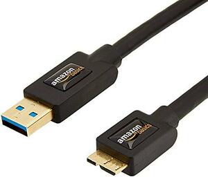 Amazonベーシック USB3.0ケーブル プリンター用 1.8m（タイプAオス - マイクロタイプBオス）ブラック