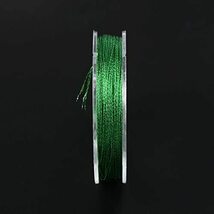 PATIKIL 50 M/55ヤード ロッドガイド巻き糸 450D メタリック DIY釣り竿ガイド固定ライン グリーン_画像3