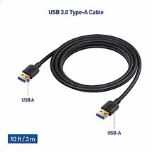 Cable Matters USB 3.0 ケーブル USB Type A オス オス ブラック 5Gbps 3m_画像3