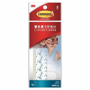 3M コマンド タブ 透明 クリア Sサイズ 耐過重400g 16枚 CMR2-CL