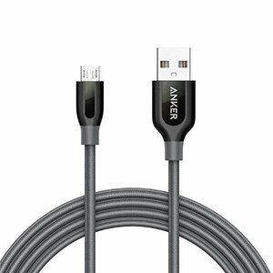 Anker PowerLine+ Micro USBケーブル【2重編込の高耐久ナイロン素材 / 結束バンド付属 / 急速充電 / 高速データ通信対応】