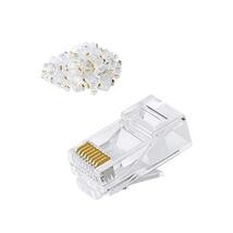 lan コネクタ,CableCreation RJ45コネクタ 100個入り LANコネクタ Cat6/Cat5e対応 単線ヨリ線対応_画像1