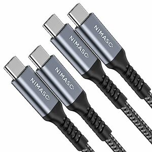 【2本セット】NIMASO USB C/Type C to Type C ケーブル 【2m+2m PD対応 60W急速充電】