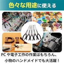 トップ工業　（ＴＯＰ）　ミニラジオペンチ　先端3ｍｍ　ギザ無　バネ付　針金0．16～1．2ｍｍ切断可能　リードペンチ　ステンレス　精密作_画像5