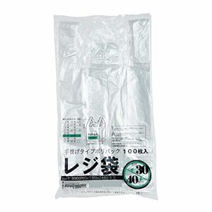 紺屋商事 レジ袋 半透明 東日本 30号 西日本 40号100枚入/ 袋 260(390)x480 手提げ袋 Lサイズ