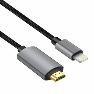 【2024年MFi認証品】Muchfox iphone hdmi変換ケーブル 1.5M ライトニング hdmi 変換ケーブル OTG用hdmiケーブル接続TV/AV/1080P遅延なし