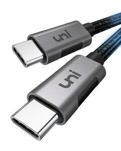 USB C ケーブル Type C【100W/5A PD対応 超急速充電 2M】uniAccessories 充電ケーブル タイプC iPhone 15/Pro/Plus/ProMax、MacBook