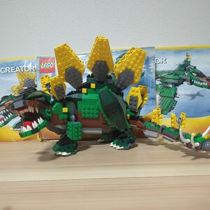 LEGO 4998 ステゴサウルス ティラノサウルス プテラノドン ジュラシック 説明書あり 完品目が光る 