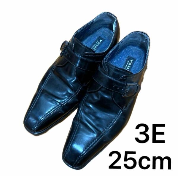 マドラス　ブラック　黒　メンズ　ビジネスシューズ　madras 25cm EEE 3E 送料無料　革靴　匿名配送