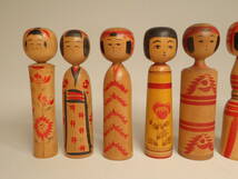 B-501 C-5 伝統工芸 こけし 民芸 郷土玩具 日本人形 天然木 木工芸 伝統こけし 19.0cm_画像2