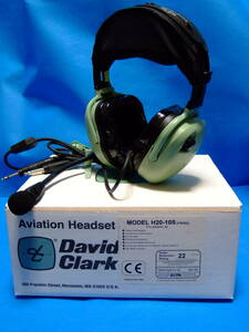 ★ほぼ新品の美品！！★David Clark デビッド・クラーク 操縦用ヘッドセット MODEL H20-10S★航空留学する方、自家用機オーナーさんへ♪