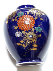 【骨董品】有田焼・桂山・壺型花瓶・花器・花瓶　アンティーク