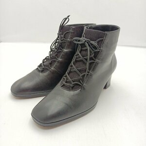 NART EXCELLENCEna-to excellence short boots black 23.5cm EEE made in Japan braided up fastener black out box attaching [ road comfort Sapporo ]