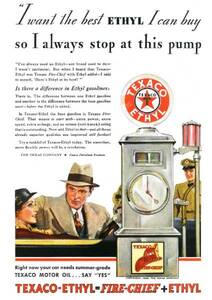 ◆1933年の自動車広告　テキサコ　ファイヤーチーフ　Texaco