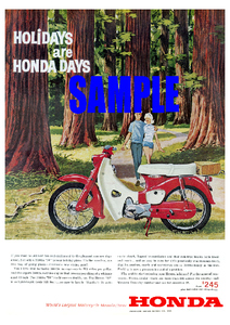 ■1963年(昭和38年)の自動車広告 ホンダ スーパーカブ 海外向け 本田技研工業