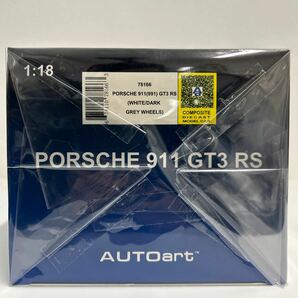 AUTOart 1/18 PORSCHE 911 (991) GT3 RS White / Dark Grey Wheels オートアート ポルシェ ホワイト ダークグレーホイール Aa ミニカーの画像2