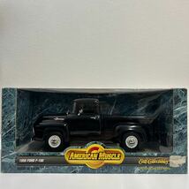 ERTL AMERICAN MUSCLE 1/18 FORD F-100 1956 Black アーテル アメリカンマッスル フォード ピックアップトラック ミニカー モデルカー_画像1