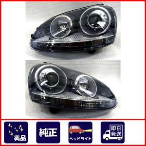 美品◆破損無し VW 1K ゴルフ5 R32 4WD 純正 左右ヘッドライト HID バラスト付 1K6 941 040 A 1K6 941 039 A パーツ