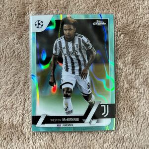 Weston McKennie - Topps Chrome Uefa club competitions UCC 2022/2023 - Aqua Refractor - Juventus