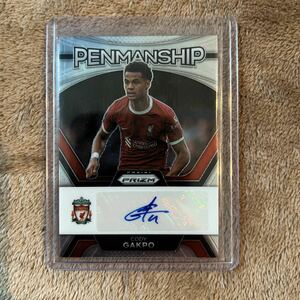 Cody Gakpo 直筆サインカード 　2023-24 PANINI PRIZM premier league - Penmanship autograph Auto - Liverpool リバプール