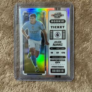 Julian Alvarez - 2022-23 Panini Chronicles premier league - Contenders Rookie Ticket silver prizm - Manchester City ルーキー RCの画像1