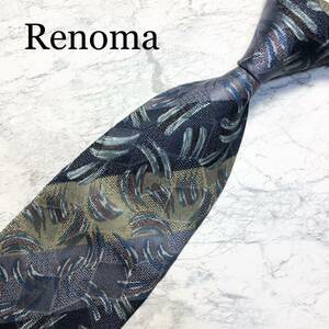 renoma レノマ　ネクタイ ボタニカル　植物柄