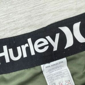 Hurley サーフパンツ カーキ サイズ32 海水パンツ ロゴ刺 サーフィン ボードショーツ トランクス ウェア 水着 ハーレー 即日発送の画像4