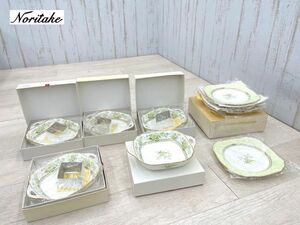 新品 未使用 Noritake オリエンタルトレイル 角ケーキ皿 クッキーボウル 10点 まとめて スクエアプレート ノリタケ 洋食器 即日発送