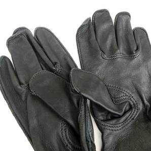 超美品  Langlitz Leathers/ラングリッツレザーズ】レザーグローブ LEATHER GLOVE ゴートスキン平部/ディアスキン黒MサイズUSAの画像6