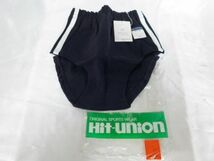 T107★Hit Union ブルマ コン W60 日本製 白 2本ライン スポーツ 女子用 スポーツショーツ ヒットユニオン 未使用 紺 ★全国一律185円_画像1