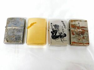 T109★Zippo 4点 まとめて ガッチャマン タツノコプロ/For Best Results Always Use/nose ART/マルボロ/トカゲ コンパス ★全国一律185円