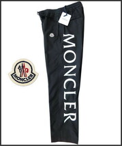 9.3万新品MONCLER モンクレール コットン ナイロン混紡 ロゴ ジョガー パンツ [サイズ50]_画像1