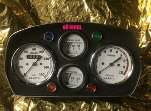  classic Fiat 500*595 abarth dash board 4 connected meter aru Michel new goods meter each color STYR VERSION .