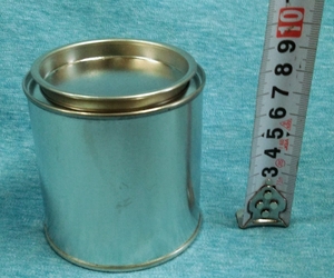 各種小分け 詰め替え保存容器 ブリキ空缶 1/5L（200ml）丸缶 
