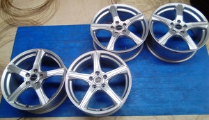 【中古】☆バルミナV5.VR5　シルバー☆18×7.5J 114.3+53　ハブ径73mm☆ヴォクシー・ノア等のドレスアップに♪4本セット