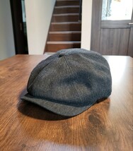 【未使用】Dapper's (ダッパーズ)　ウールコットンサージ・キャスケット　1682　MW Special Casquette　ブラックサージ_画像1