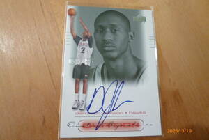 2000 UD DERMARR JOHNSON autograph card 