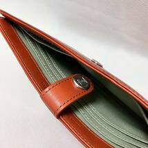 W528 未使用 定価1.7万 ペラム Peram 長財布 財布 レディース 薄型 ブラウン 日本製 本革_画像10