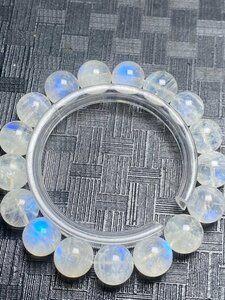 即決 0120a264 天然美品★【45Aレインボームーンストーン】★ブレス 12.3mm（新品）