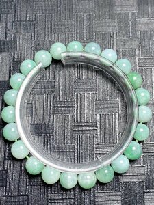 即決 0120a394 天然美品 ★【45Aヒスイ翡翠】★ブレス 8mm（新品）