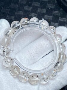 即決 0122a778 天然美品★【65Aマーカサイトインクォーツ】★ブレス 10.6-11.5mm（新品）