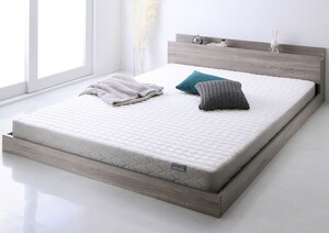  полуторная кровать матрац * полки * розетка имеется светло-серый серый пол bed low bed полуторный 