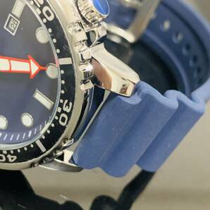 新作 メンズ腕時計 シチズンオマージュ ダイバー ズウォッチ カレンダー ベゼル可動 スーツ 防水腕時計 人気モデル 1288gの画像5