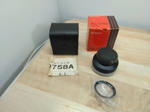  unused goods SONY camera lens VCL-0758A wide conversion lens optics equipment camera lens Sony accessory 