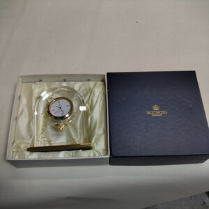 ミキモト 真珠の置時計　アンティーク MIKIMOTO ゴールド
