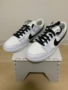 新品未使用 NIKE/ナイキ DUNK LOW/ダンクロー DJ6188-101 US9/27cm Black/White ブラックホワイト リバースパンダ 靴/メンズスニーカー