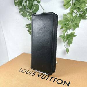 《現行品》1円 LOUIS VUITTON ルイヴィトン モノグラム シャドウ ヴェルティカル 長財布 ジッピー M62902 シリアルナンバー CA5118