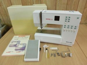 通電確認済●BERNINA ベルニナ 130 ミシン 取説/フットコントローラー付 スイス製 コンピューターミシン 高級ミシン RICCAR/リッカー●