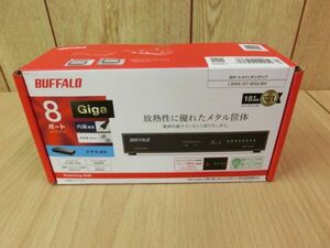 未開封●BUFFALO バッファロー ギガ対応 スイッチングハブ 8ポート メタル筐体 黒/ブラック系 LSW6-GT-8NS/BK●